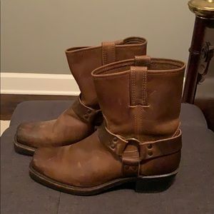 Frye Boots Women Harness 8R Brown